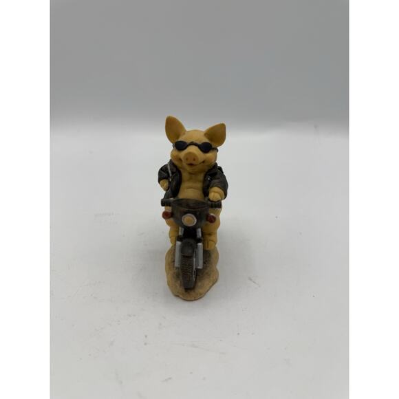 Mellville “Born to Ride” Pig Biker Figurine – Motorcycle Hog Wild - Picture 1 of 5